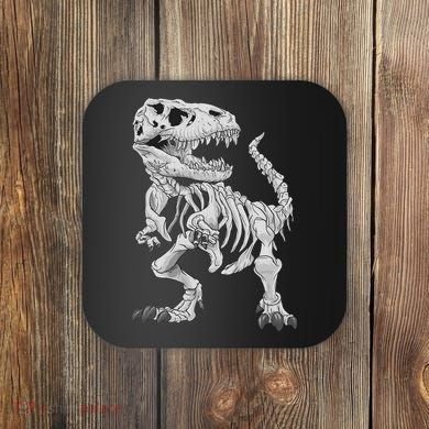T Rex Skeleton Dino Bones Paleontologist Fossil Dinosaur Coaster