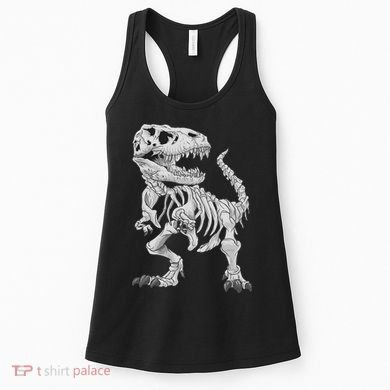 T Rex Skeleton Dino Bones Paleontologist Fossil Dinosaur Women's Tank Top