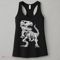 T Rex Skeleton Dino Bones Paleontologist Fossil Dinosaur Women's Tank Top thumb 3