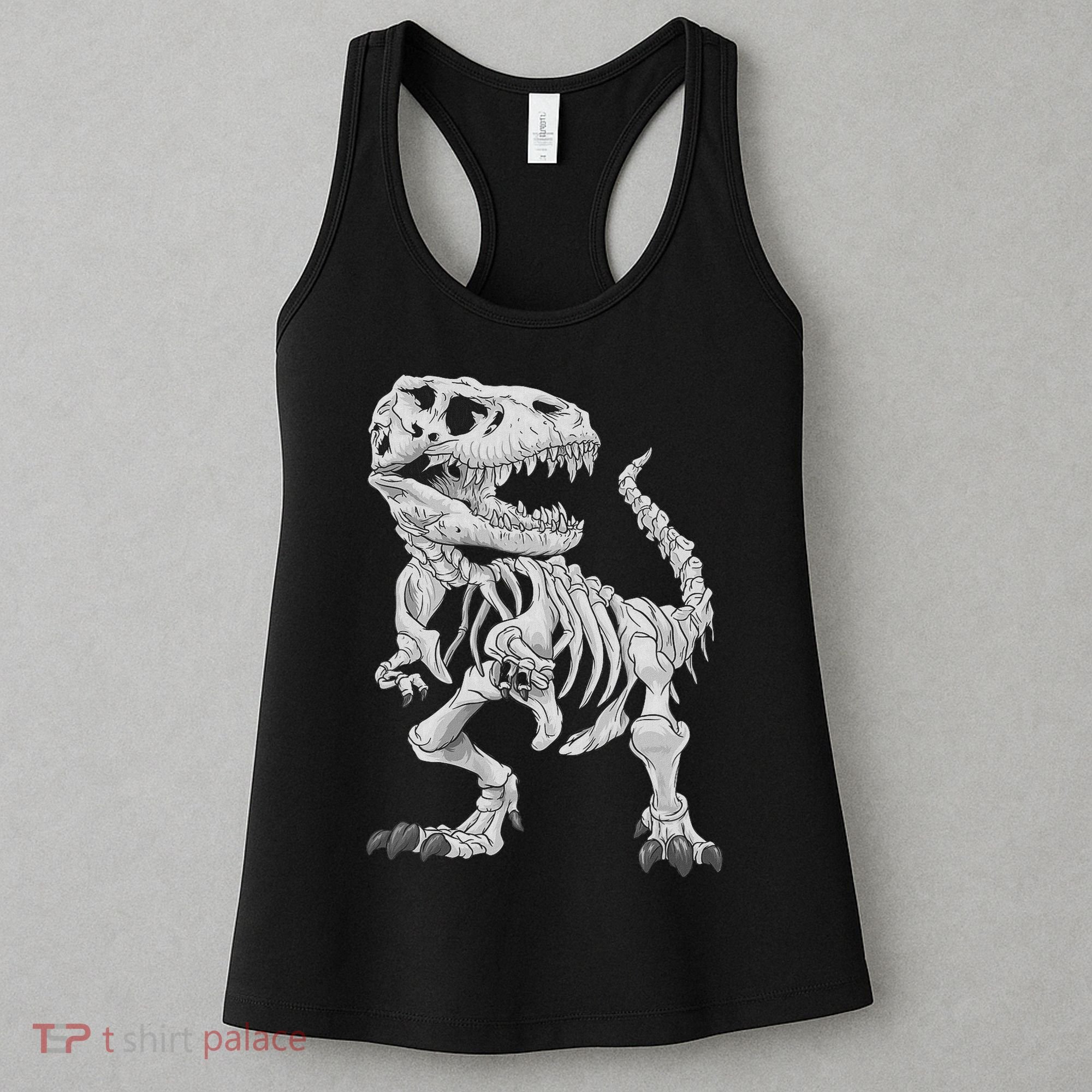 T Rex Skeleton Dino Bones Paleontologist Fossil Dinosaur Women's Tank Top