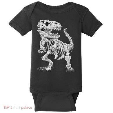 T Rex Skeleton Dino Bones Paleontologist Fossil Dinosaur Baby Bodysuit