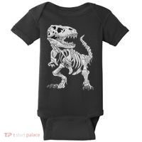 T Rex Skeleton Dino Bones Paleontologist Fossil Dinosaur Baby Bodysuit thumb 0