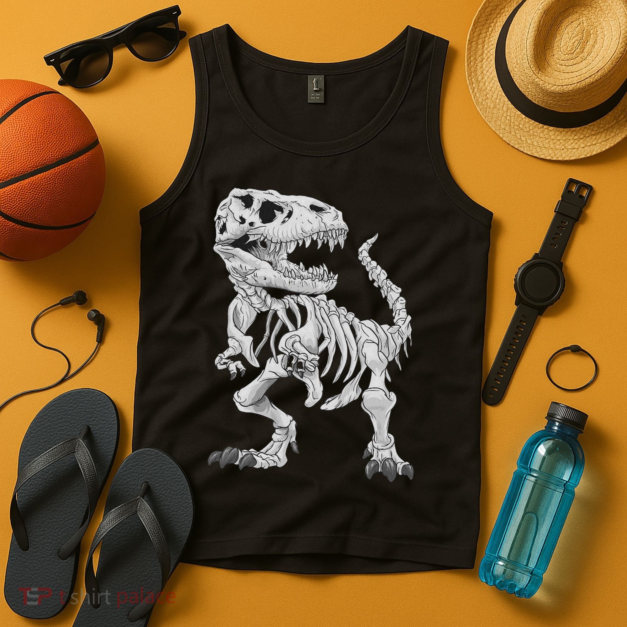 T Rex Skeleton Dino Bones Paleontologist Fossil Dinosaur Tank Top