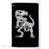 T Rex Skeleton Dino Bones Paleontologist Fossil Dinosaur Golf Towel thumb 0