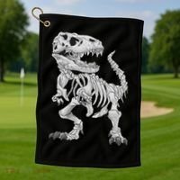 T Rex Skeleton Dino Bones Paleontologist Fossil Dinosaur Golf Towel thumb 1