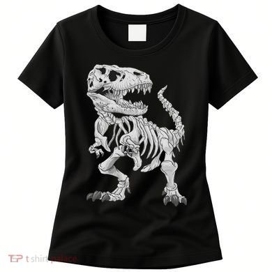 T Rex Skeleton Dino Bones Paleontologist Fossil Dinosaur Women's T-Shirt
