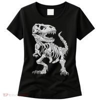 T Rex Skeleton Dino Bones Paleontologist Fossil Dinosaur Women's T-Shirt thumb 0