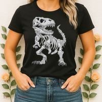 T Rex Skeleton Dino Bones Paleontologist Fossil Dinosaur Women's T-Shirt thumb 2