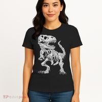 T Rex Skeleton Dino Bones Paleontologist Fossil Dinosaur Women's T-Shirt thumb 4