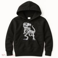 T Rex Skeleton Dino Bones Paleontologist Fossil Dinosaur Kids Hoodie thumb 0