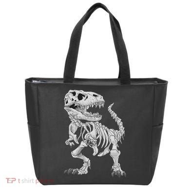 T Rex Skeleton Dino Bones Paleontologist Fossil Dinosaur Tote Bag