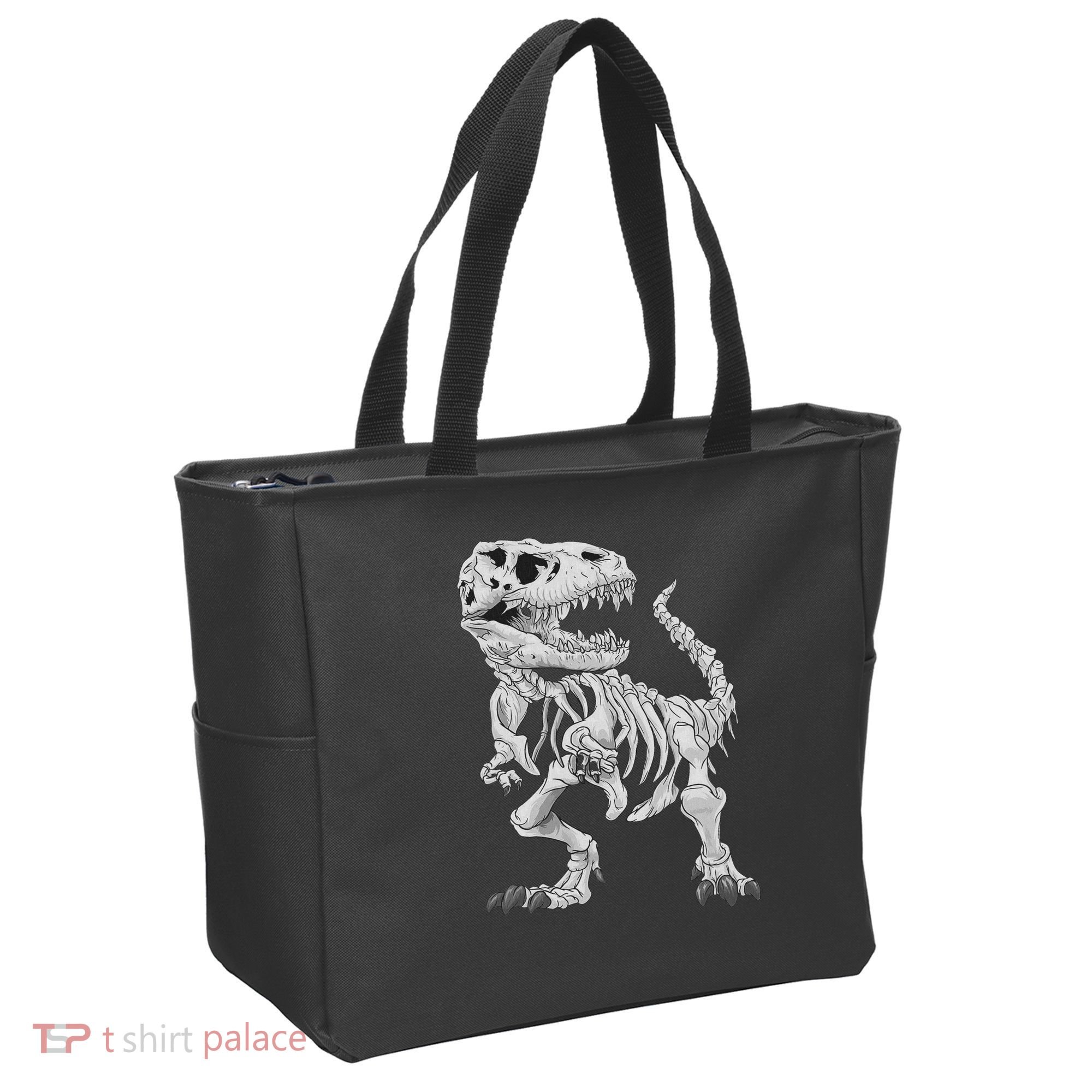 T Rex Skeleton Dino Bones Paleontologist Fossil Dinosaur Tote Bag
