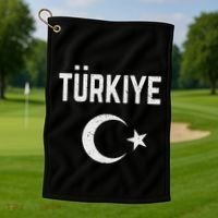 Turkey Retro Soccer Golf Towel thumb 1