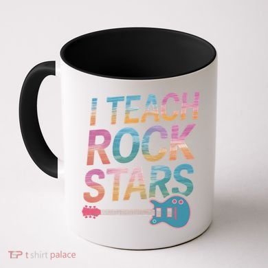Teacher Rock Star Funny Back To School Guitar Teacher Gift Great Gift Coffee Mug