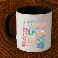 Teacher Rock Star Funny Back To School Guitar Teacher Gift Great Gift Coffee Mug thumb 2