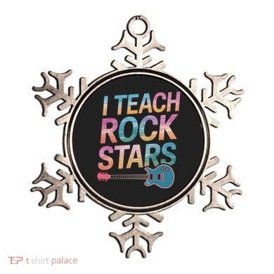 Teacher Rock Star Funny Back To School Guitar Teacher Gift Great Gift Ornament