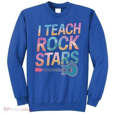 Teacher Rock Star Funny Back To School Guitar Teacher Gift Great Gift Sweatshirt