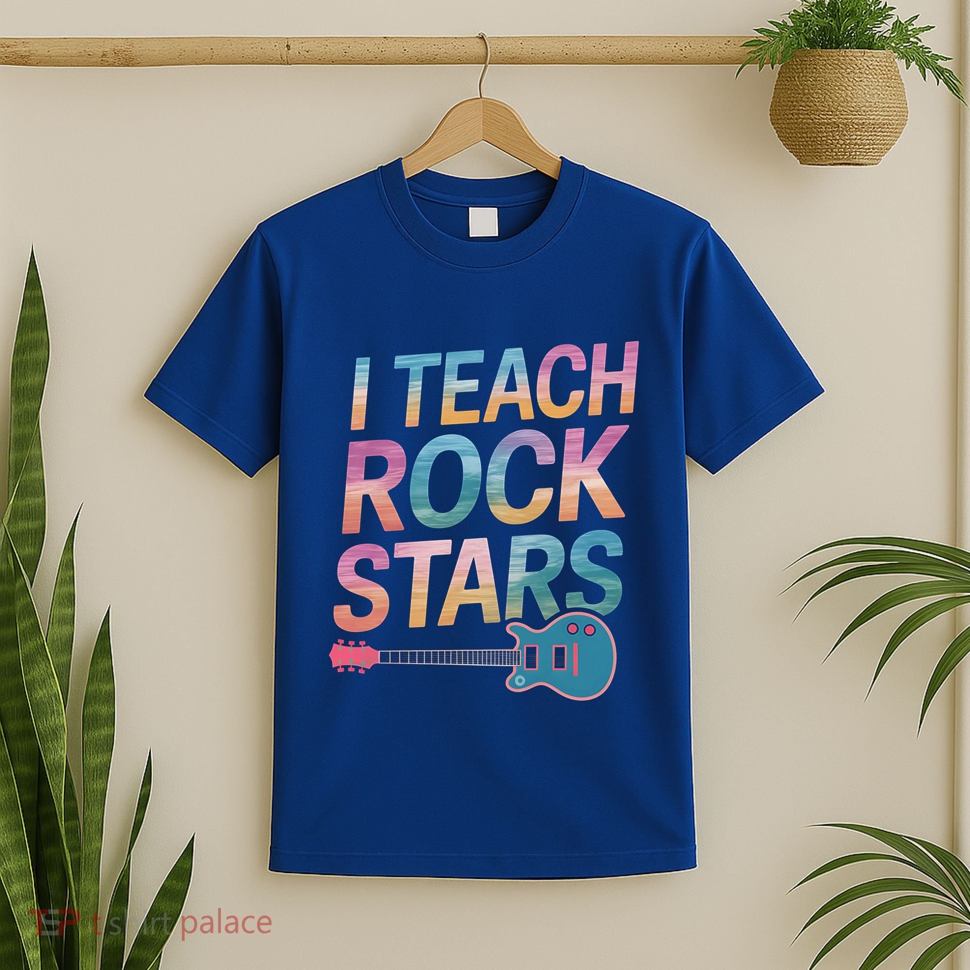 Teacher Rock Star Funny Back To School Guitar Teacher Gift Great Gift T-Shirt