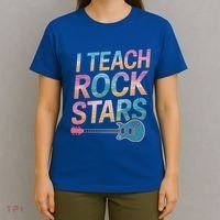 Teacher Rock Star Funny Back To School Guitar Teacher Gift Great Gift T-Shirt thumb 4