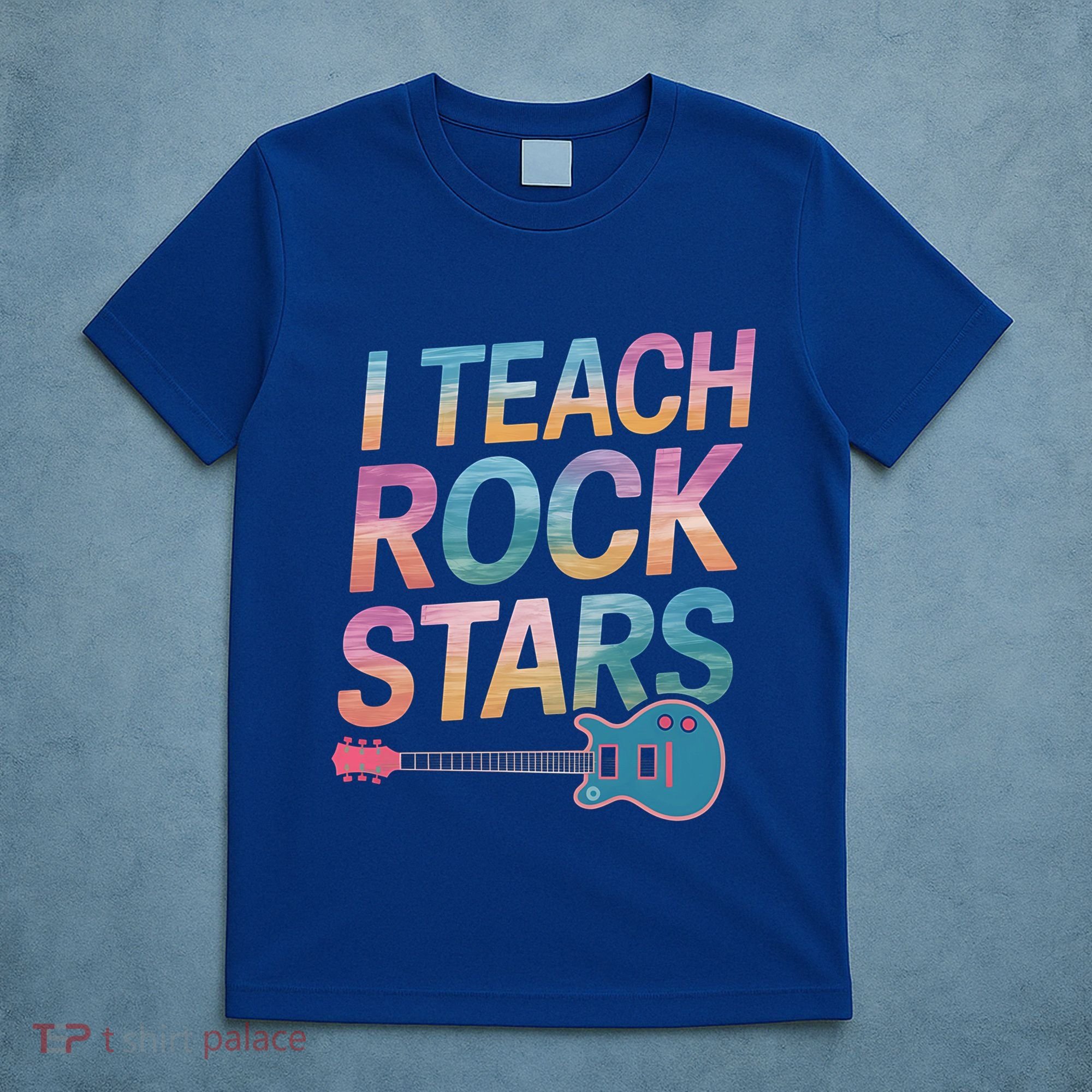 Teacher Rock Star Funny Back To School Guitar Teacher Gift Great Gift T-Shirt