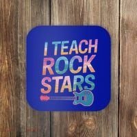 Teacher Rock Star Funny Back To School Guitar Teacher Gift Great Gift Coaster thumb 0