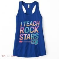 Teacher Rock Star Funny Back To School Guitar Teacher Gift Great Gift Women's Tank Top thumb 0