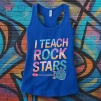 Teacher Rock Star Funny Back To School Guitar Teacher Gift Great Gift Women's Tank Top thumb 3