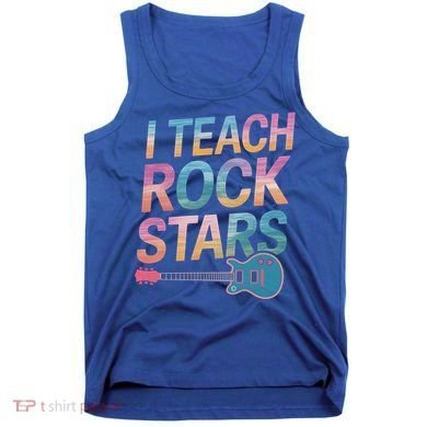 Teacher Rock Star Funny Back To School Guitar Teacher Gift Great Gift Tank Top