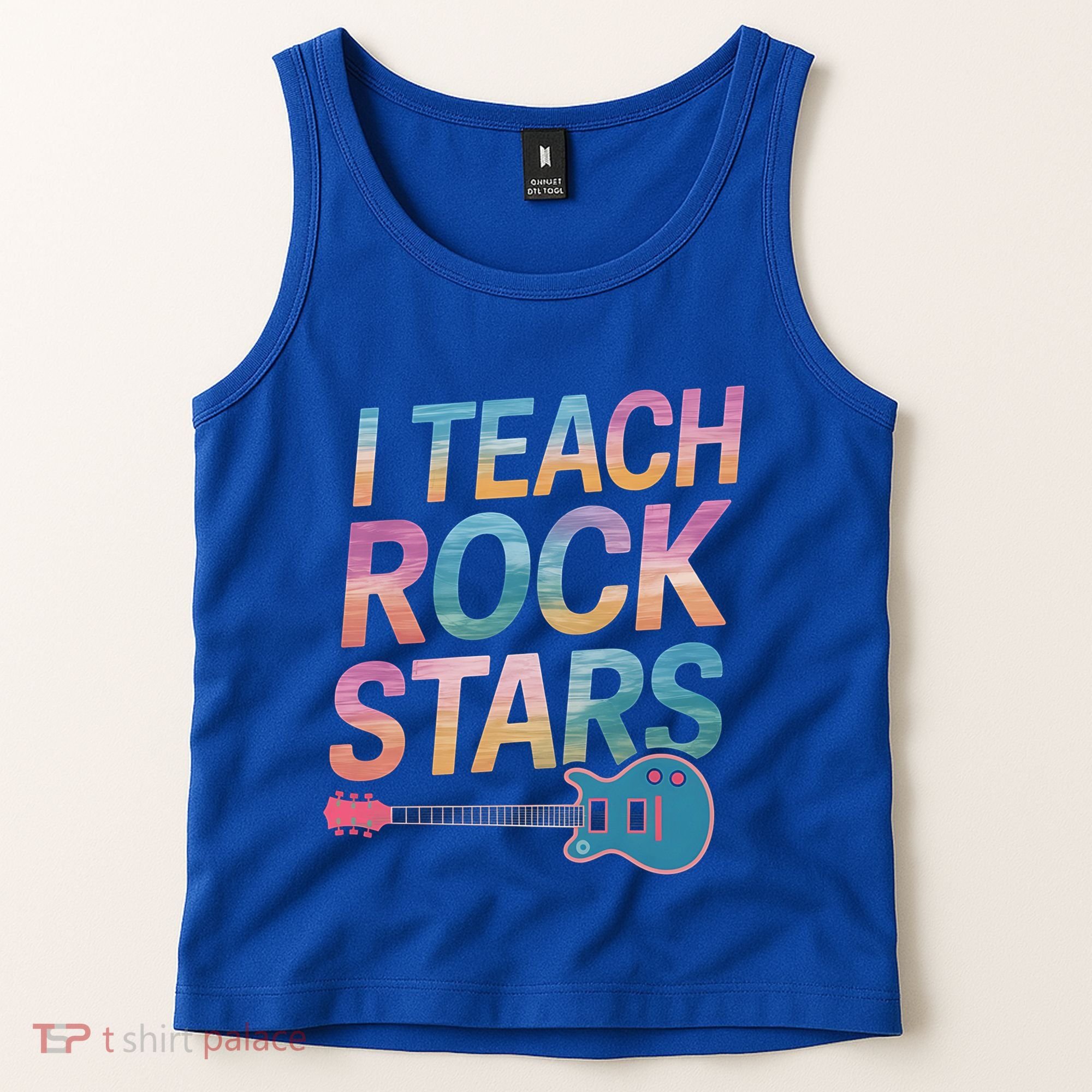 Teacher Rock Star Funny Back To School Guitar Teacher Gift Great Gift Tank Top