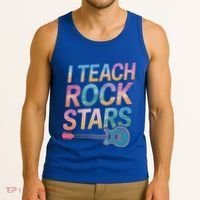 Teacher Rock Star Funny Back To School Guitar Teacher Gift Great Gift Tank Top thumb 3