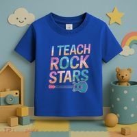 Teacher Rock Star Funny Back To School Guitar Teacher Gift Great Gift Toddler T-Shirt thumb 3
