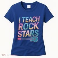 Teacher Rock Star Funny Back To School Guitar Teacher Gift Great Gift Women's T-Shirt thumb 0