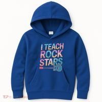 Teacher Rock Star Funny Back To School Guitar Teacher Gift Great Gift Kids Hoodie thumb 0