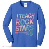 Teacher Rock Star Funny Back To School Guitar Teacher Gift Great Gift Kids Long Sleeve Shirt thumb 0