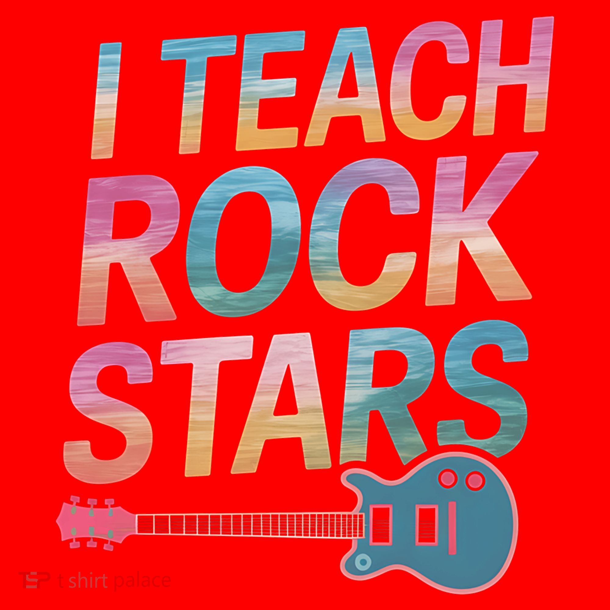 Teacher Rock Star Funny Back To School Guitar Teacher Gift Great Gift Santa Hat