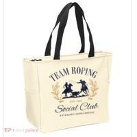 Team Roping Social Club Eat Sleep Rope Texas Rodeo Tote Bag thumb 2