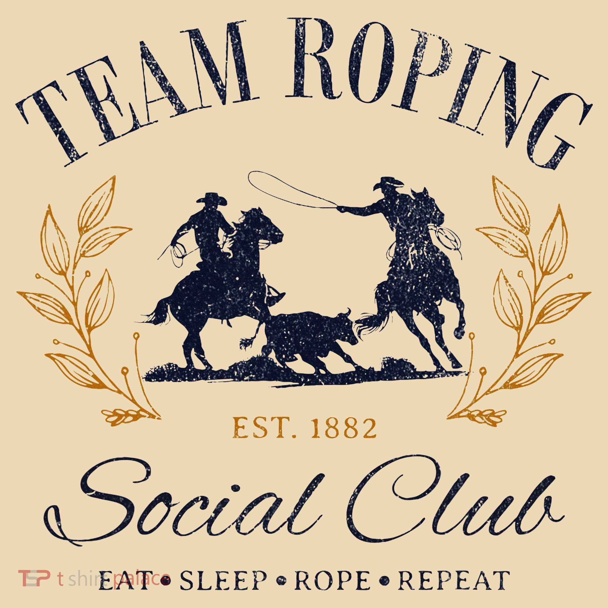Team Roping Social Club Eat Sleep Rope Texas Rodeo Tote Bag