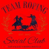 Team Roping Social Club Eat Sleep Rope Texas Rodeo Santa Hat thumb 1