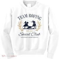 Team Roping Social Club Eat Sleep Rope Texas Rodeo Kids Sweatshirt thumb 0