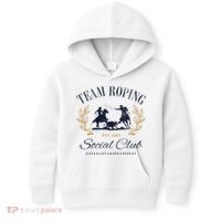 Team Roping Social Club Eat Sleep Rope Texas Rodeo Kids Hoodie thumb 0