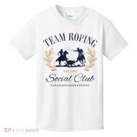 Team Roping Social Club Eat Sleep Rope Texas Rodeo Kids T-Shirt thumb 0