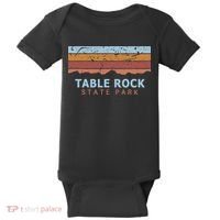 Table Rock State Park South Carolina Retro Cool Baby Bodysuit thumb 0