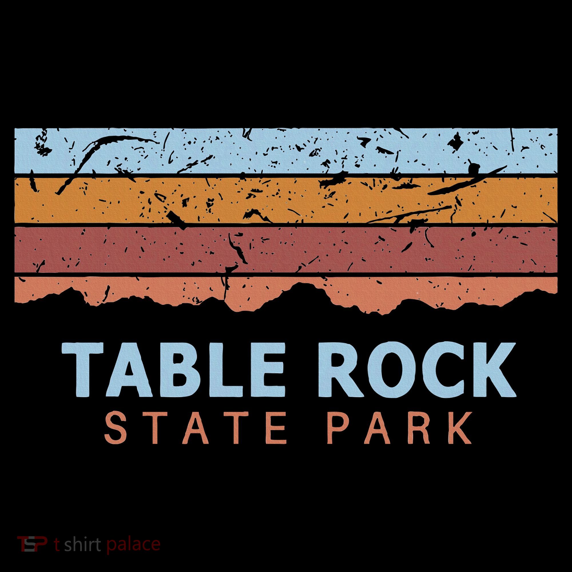 Table Rock State Park South Carolina Retro Cool Baby Bodysuit