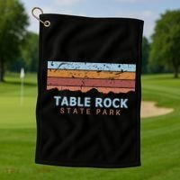 Table Rock State Park South Carolina Retro Cool Golf Towel thumb 1