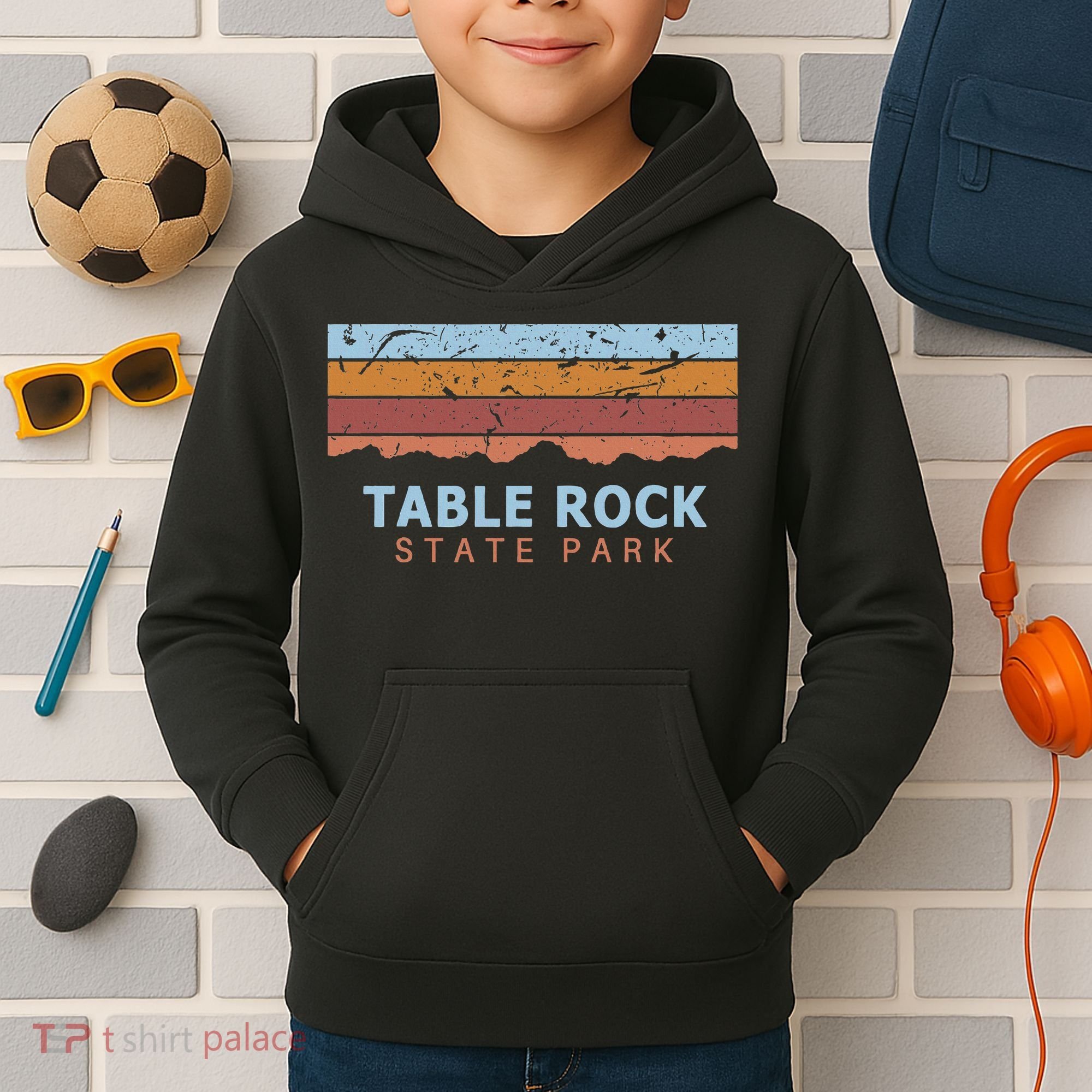 Table Rock State Park South Carolina Retro Cool Kids Hoodie