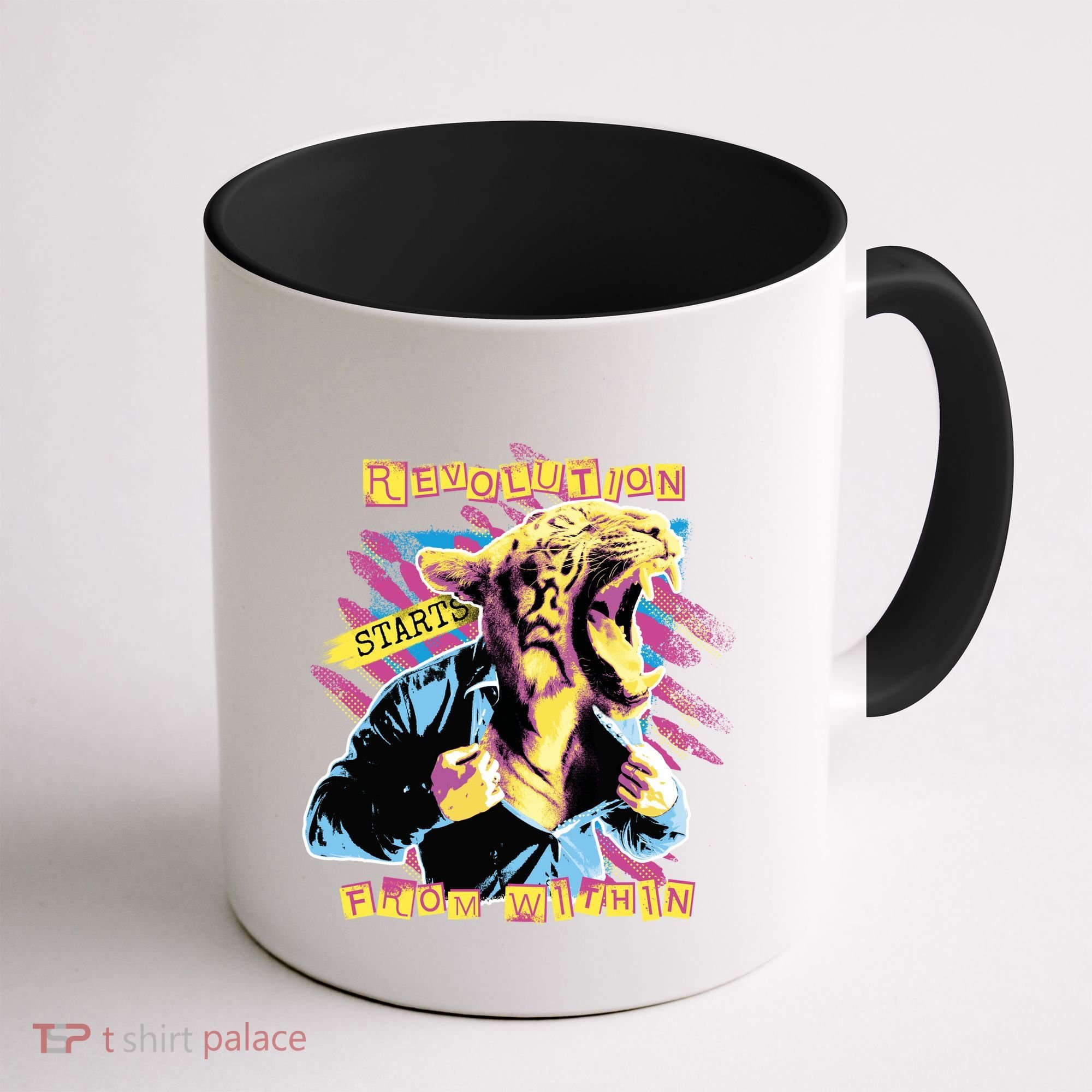 The Revolution Starts From Within Roaring Tiger Man Coffee Mug
