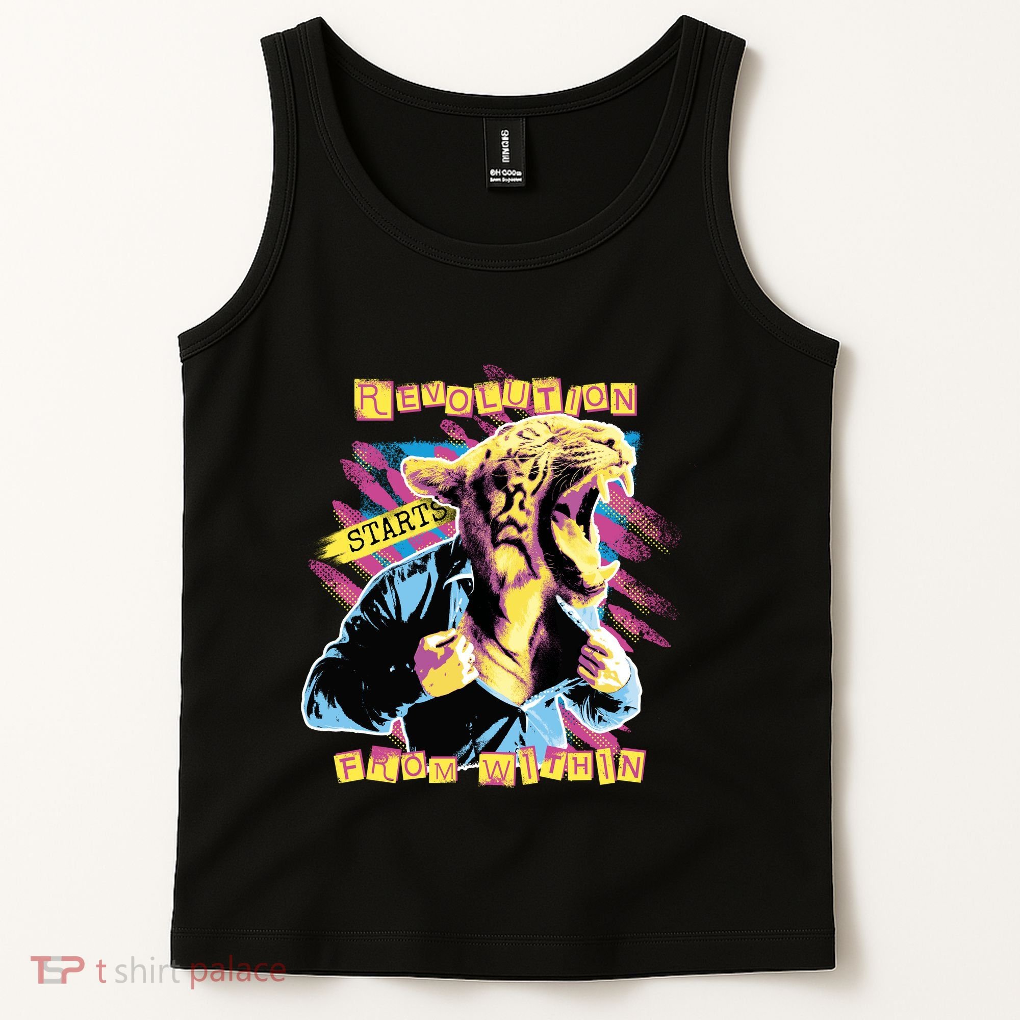 The Revolution Starts From Within Roaring Tiger Man Tank Top