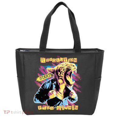 The Revolution Starts From Within Roaring Tiger Man Tote Bag