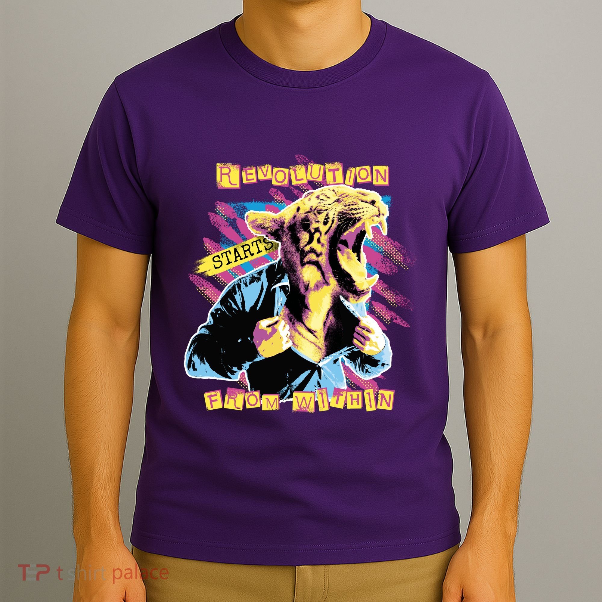 The Revolution Starts From Within Roaring Tiger Man T-Shirt