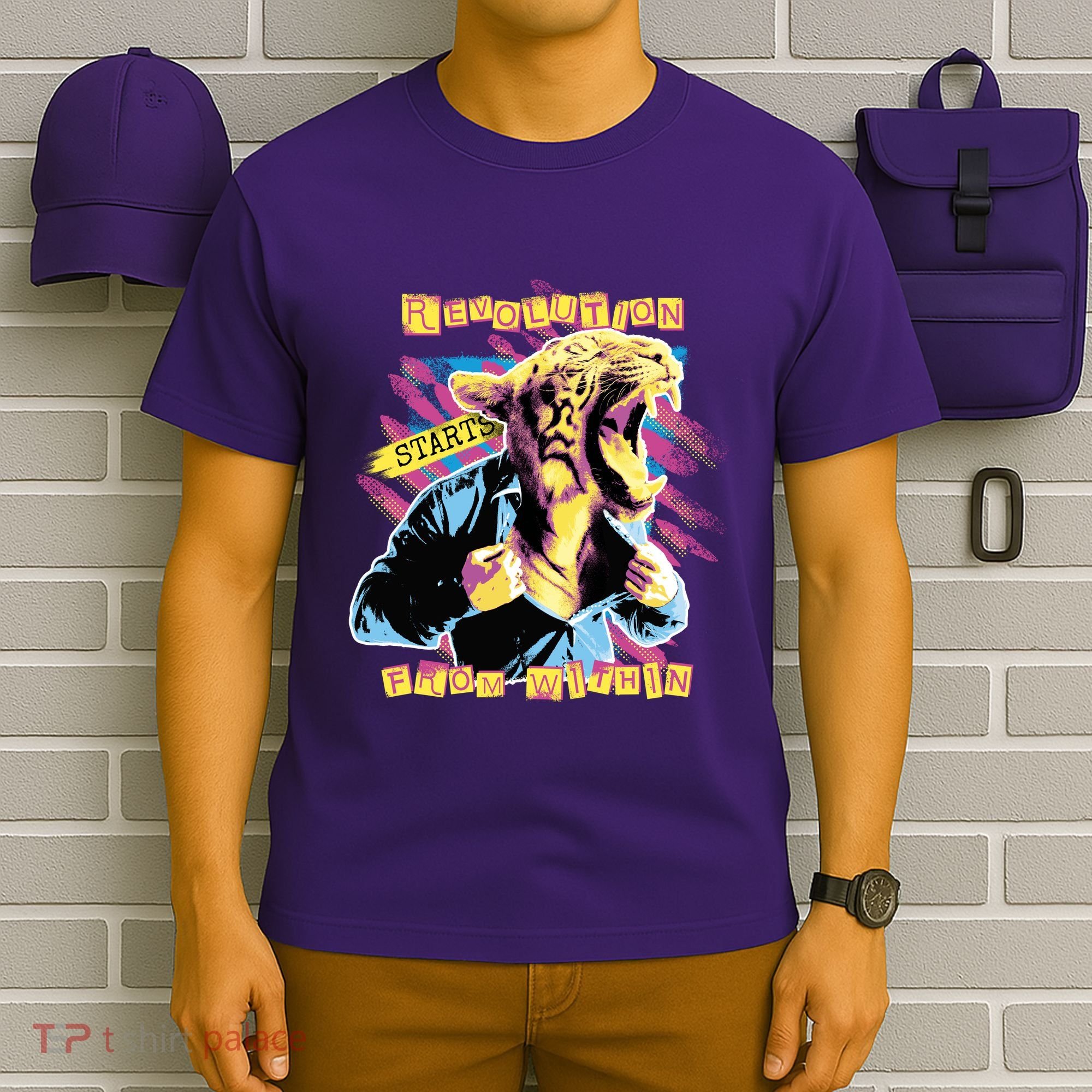 The Revolution Starts From Within Roaring Tiger Man T-Shirt